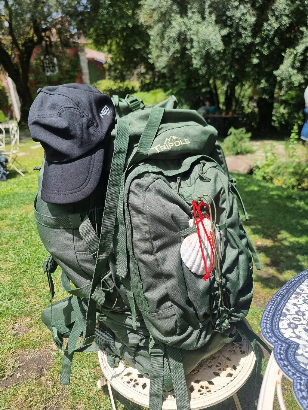 Pilgerrucksack mit Jakobsmuschel